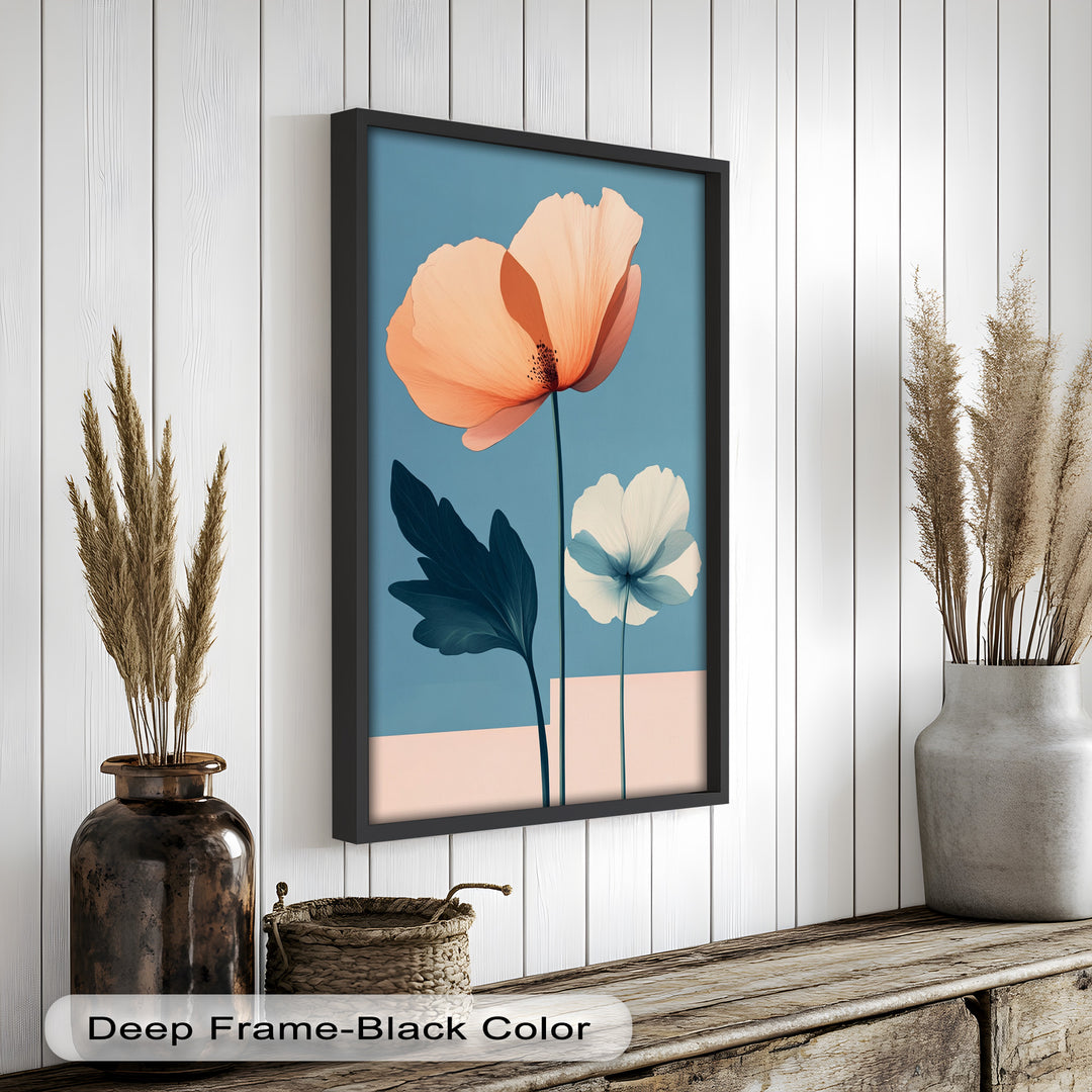 Serene Bloom – Boho Floral Oil Painting