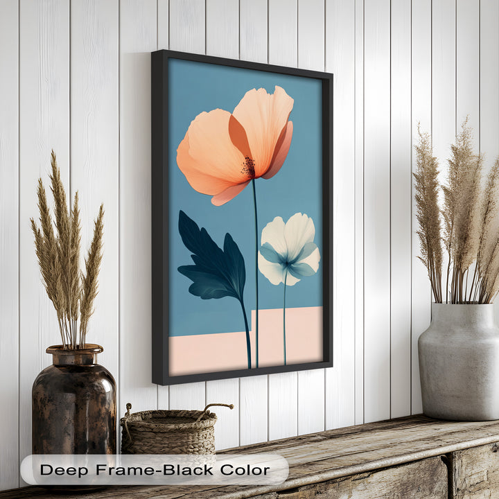 Serene Bloom – Boho Floral Oil Painting