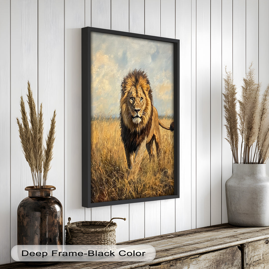 King of the Savannah – Animal Oil Painting
