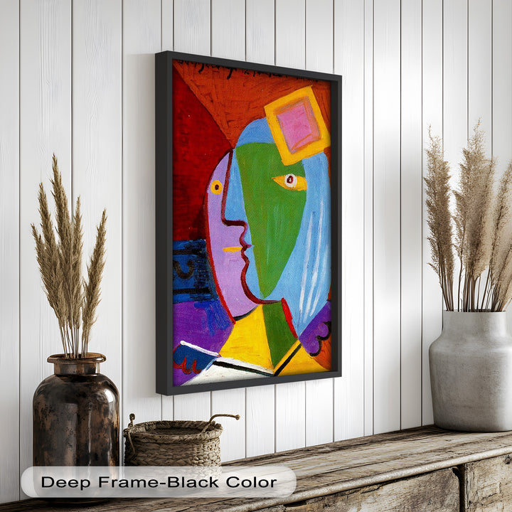 Vibrant Duality – Picasso-Inspired Abstract Oil Painting