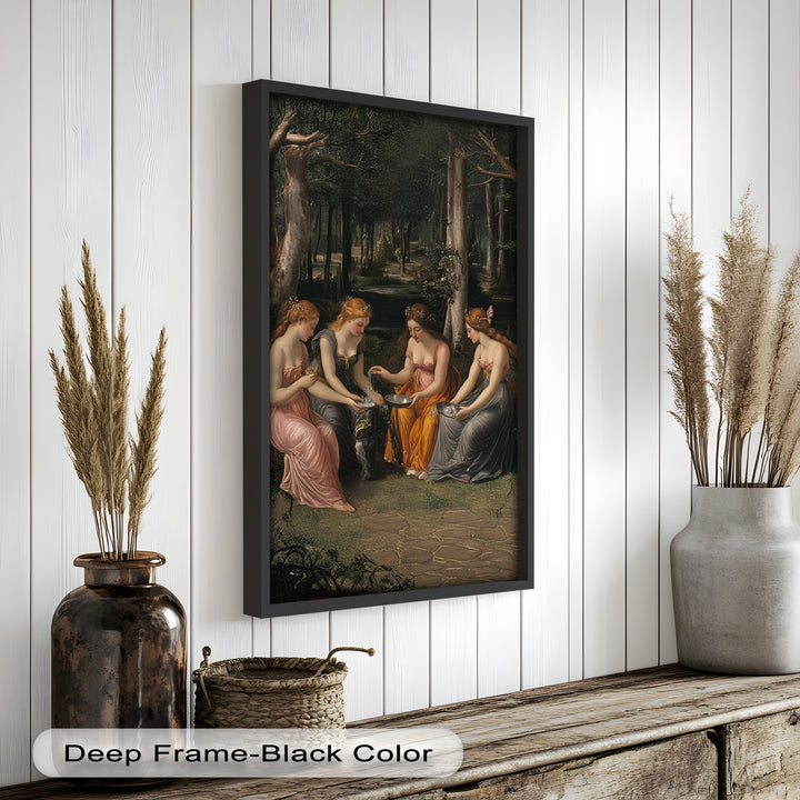 Forest Nymphs at the Spring – Mythical Gathering Oil Painting