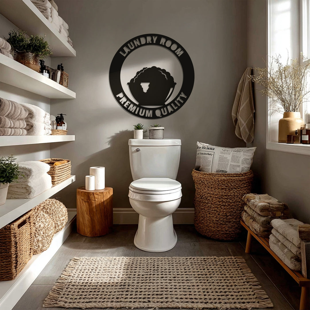 Laundry Room Premium Quality – Modern Metal Wall Art Sign