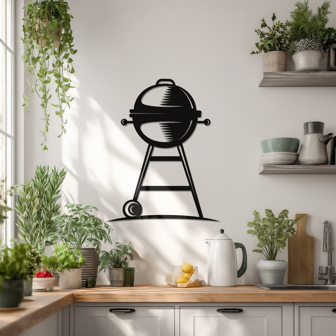 Barbecue Grill – Outdoor Cooking Metal Wall Art