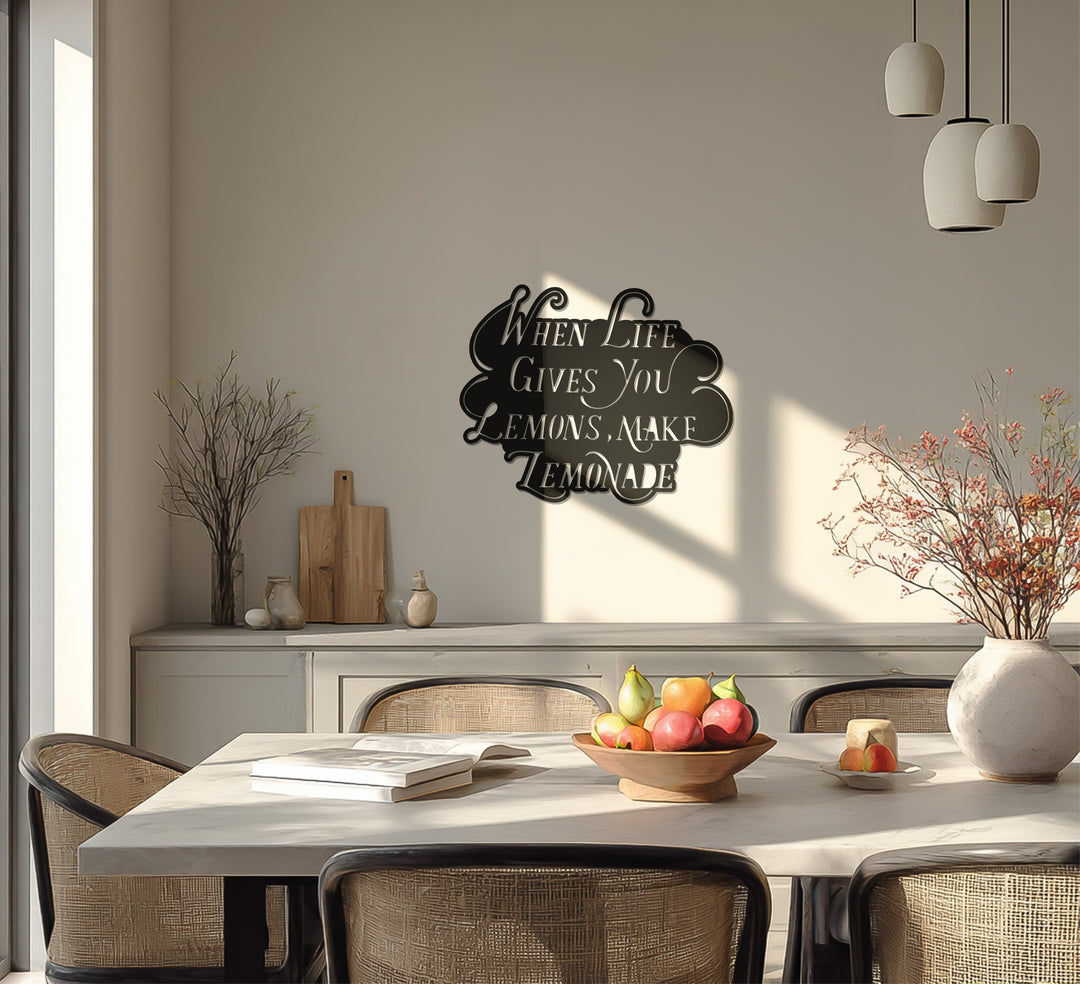 When Life Gives You Lemons – Inspirational Kitchen Metal Wall Art