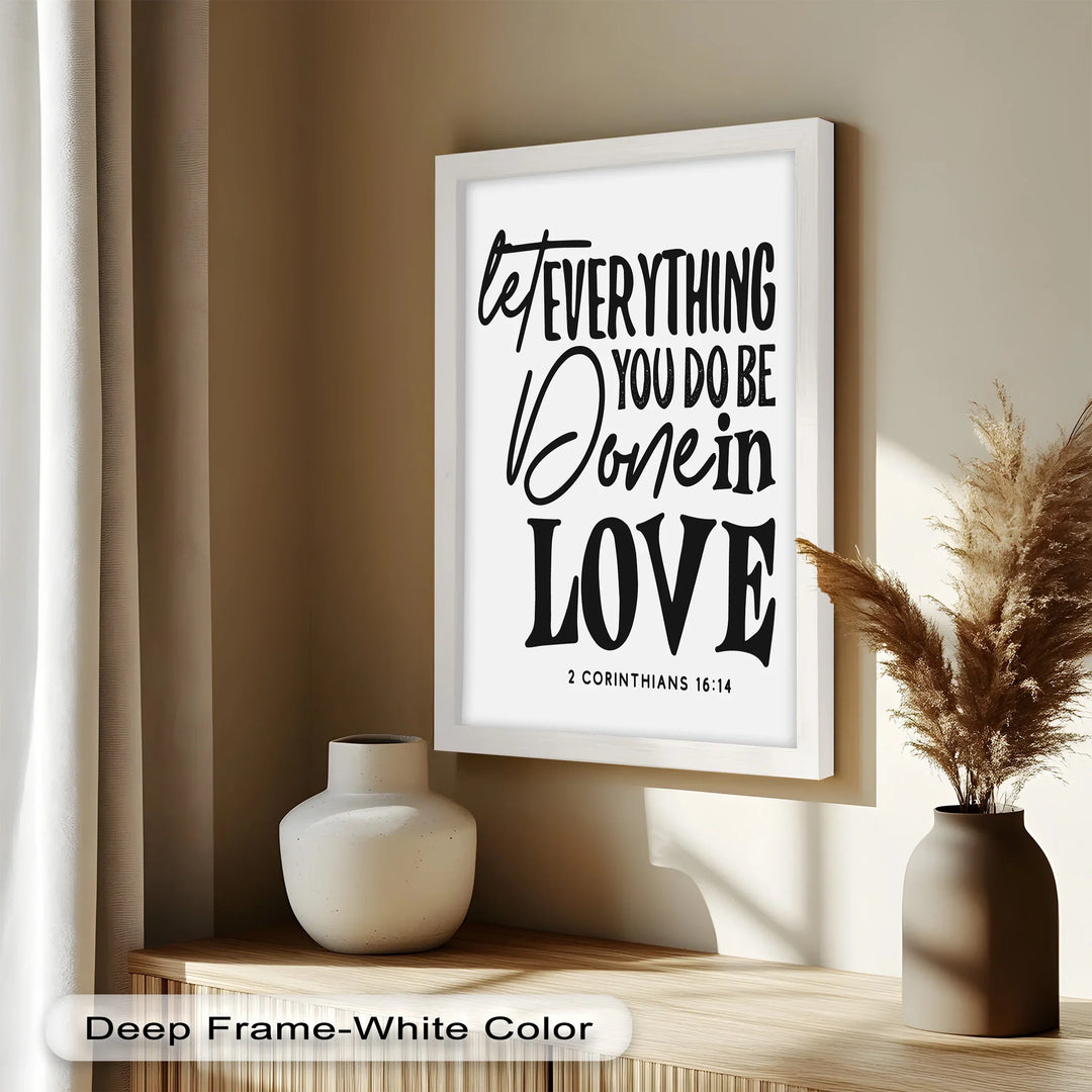 Let Everything Be Done in Love – Scripture Oil Painting - MyPhotoStation