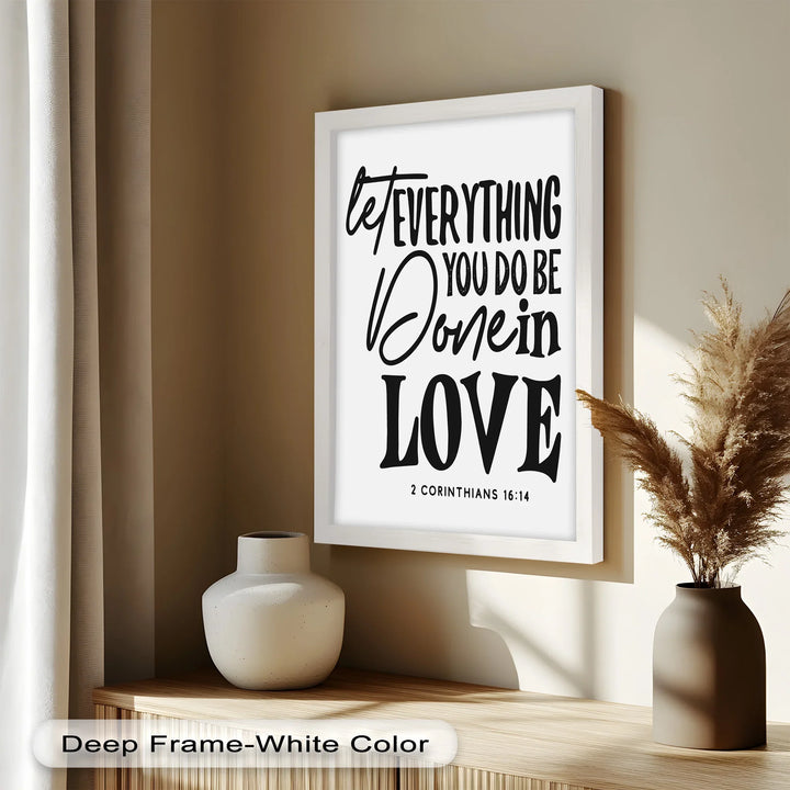 Let Everything Be Done in Love – Scripture Oil Painting - MyPhotoStation