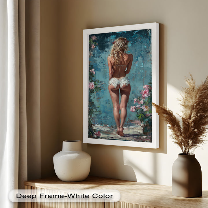 Garden Muse – Romantic Floral Nude Oil Painting