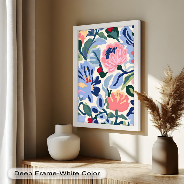 Bold Garden Whimsy – Lebendiges Boho-Blumen-Ölgemälde