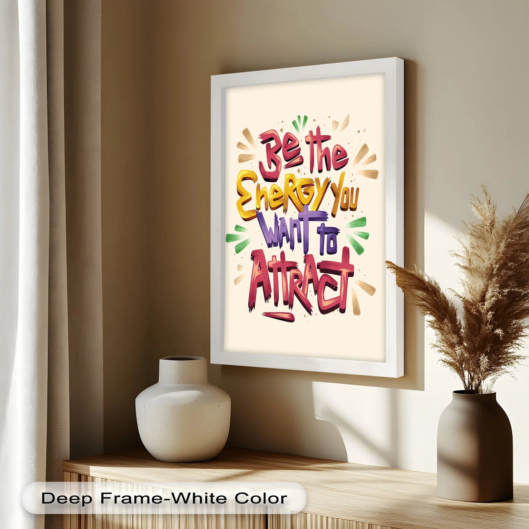Be the Energy You Want to Attract – Motivational Oil Painting - MyPhotoStation
