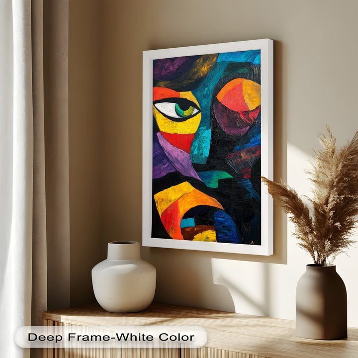 Abstract Eye Expression – Fauvism Oil Painting