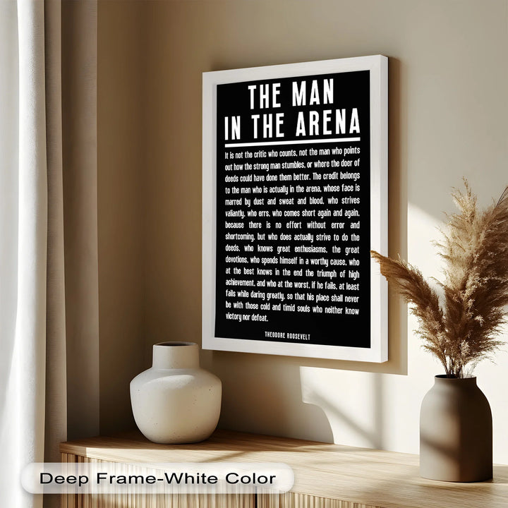 The Man in the Arena – Typography Oil Painting - MyPhotoStation