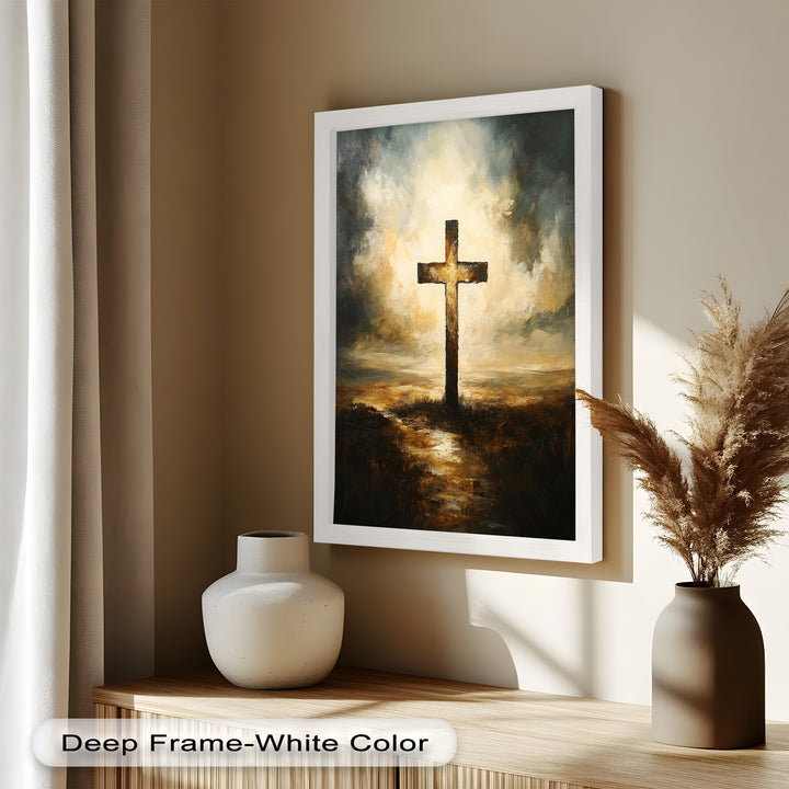Licht der Erlösung – Christliches Kreuz Ölgemälde