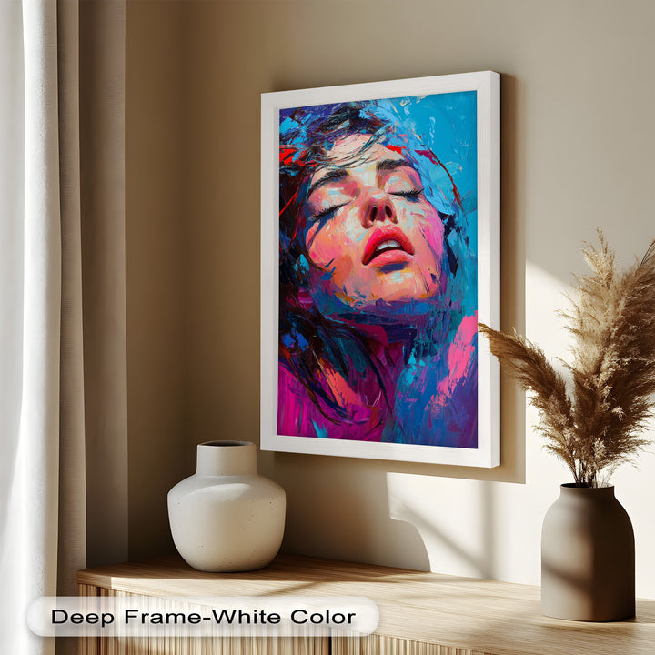Ecstasy in Color – Vibrant Expressionist Portrait Oil Painting