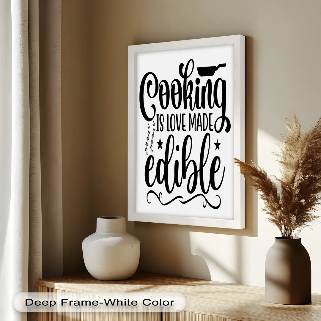 Cooking Is Love Made Edible – Framed Oil Painting - MyPhotoStation