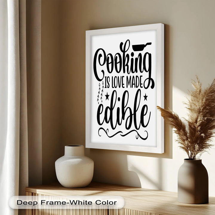 Cooking Is Love Made Edible – Framed Oil Painting - MyPhotoStation