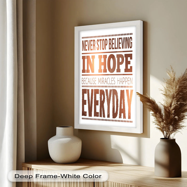 Bold Hope Wall Art – Uplifting Oil Painting with Encouraging Message
