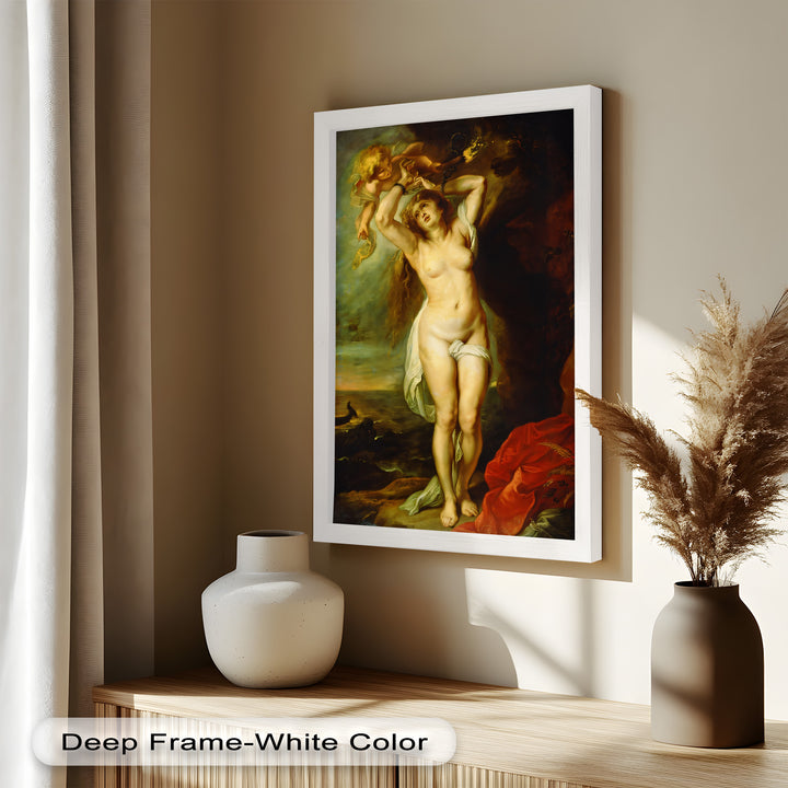 Andromeda Bound – Mythological Renaissance Nude Oil Painting