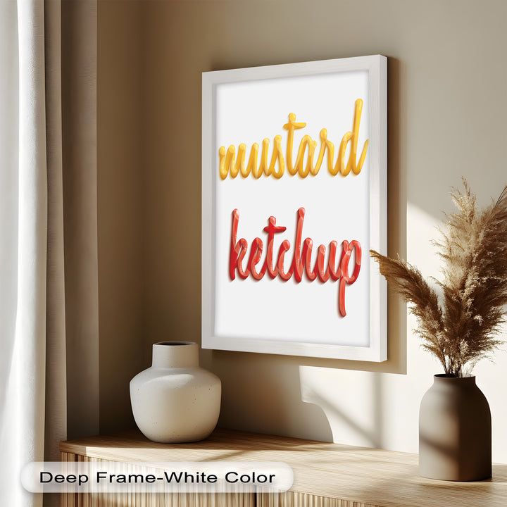 Mustard & Ketchup – Typography Oil Painting