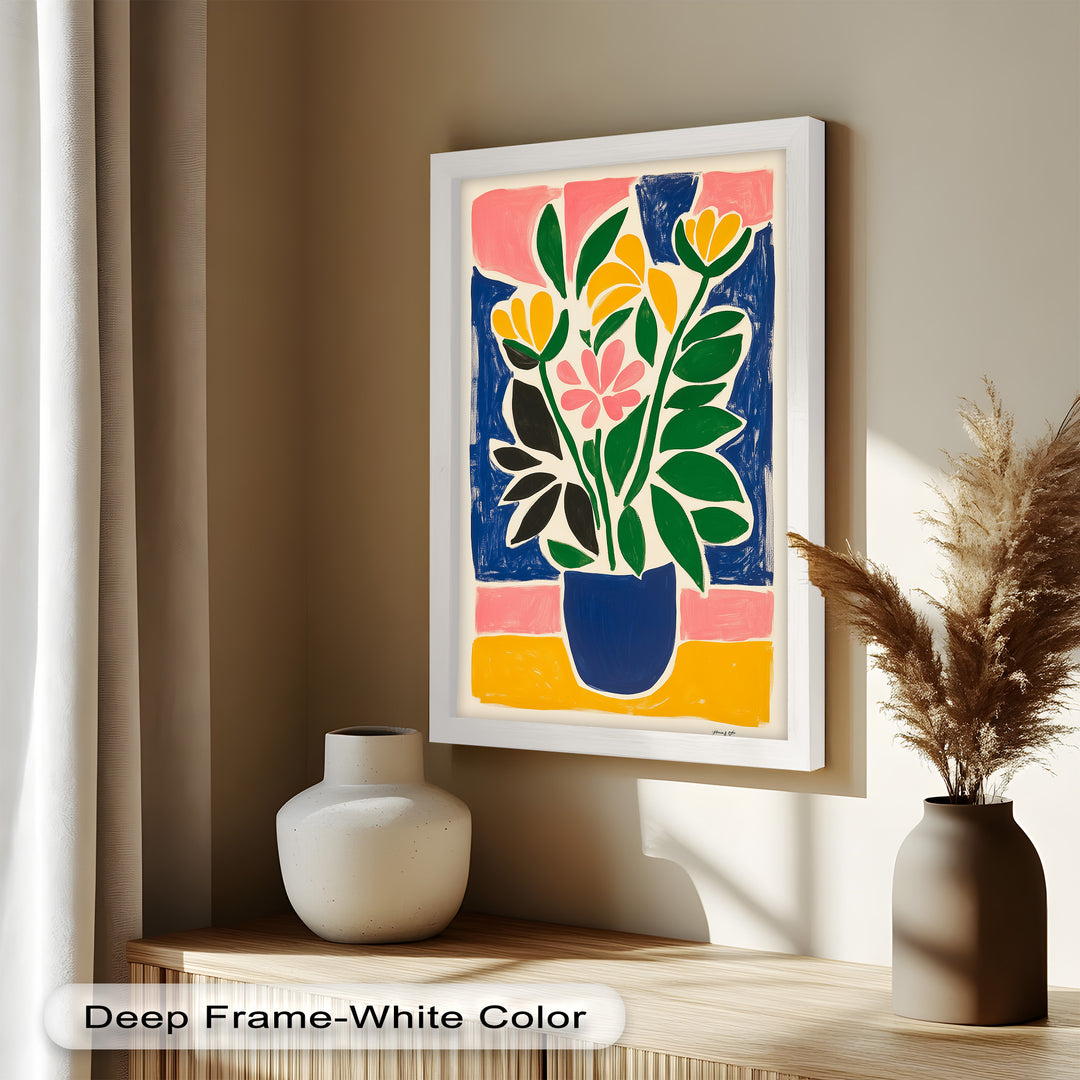 Vibrant Vase Composition – Modern Fauvist Oil Painting