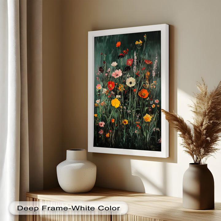 Wild Meadow Bloom – Colorful Field Flowers Flower Oil Painting