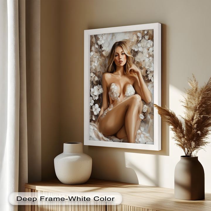 Blossom Muse – Romantic Nude Oil Painting