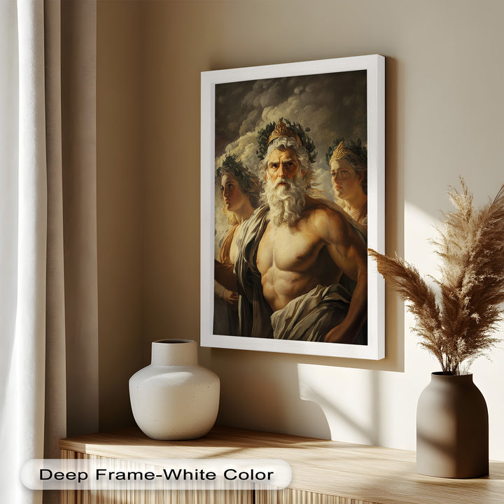 Zeus zwischen den Wolken - Mythologie Ölgemälde