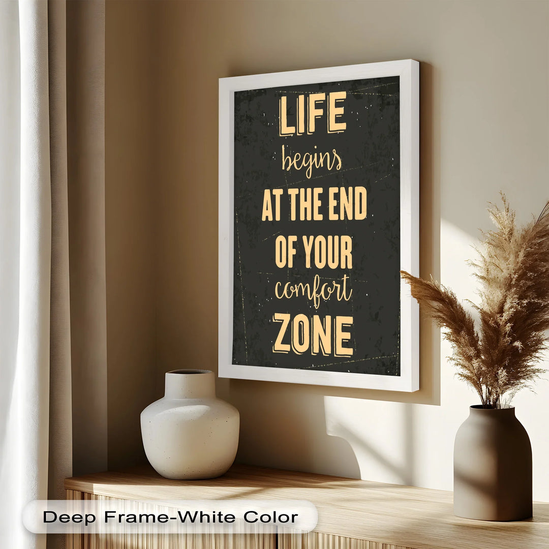 Life Begins at the End – Motivational Oil Painting - MyPhotoStation