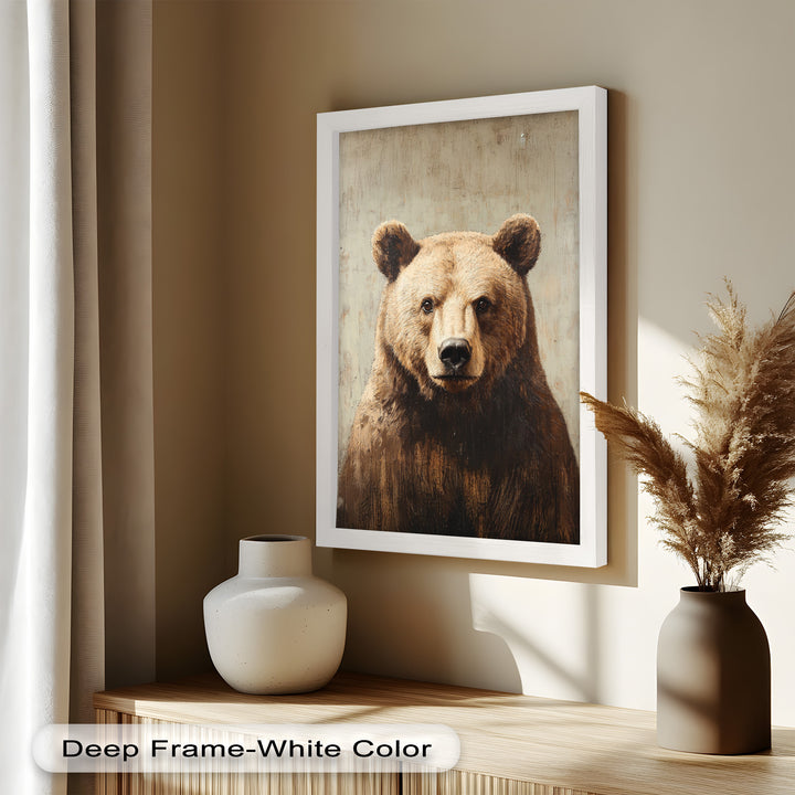 Brown Bear Portrait - Animal Oil Painting