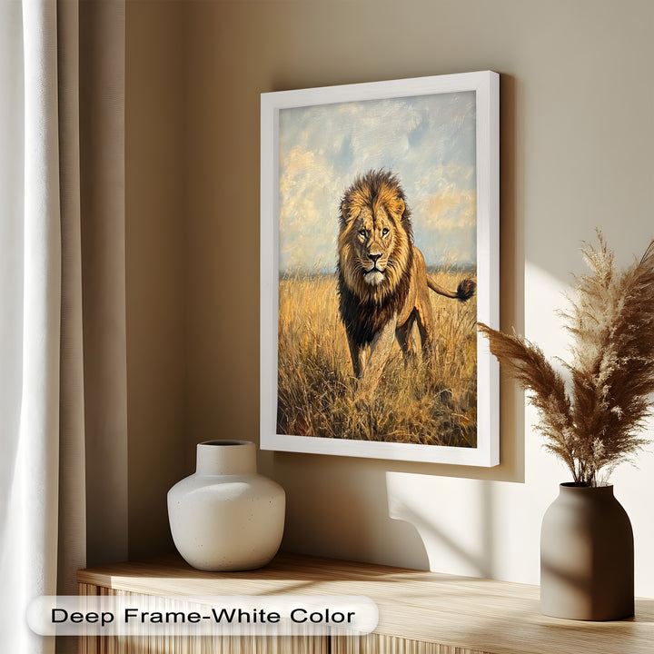 King of the Savannah – Animal Oil Painting