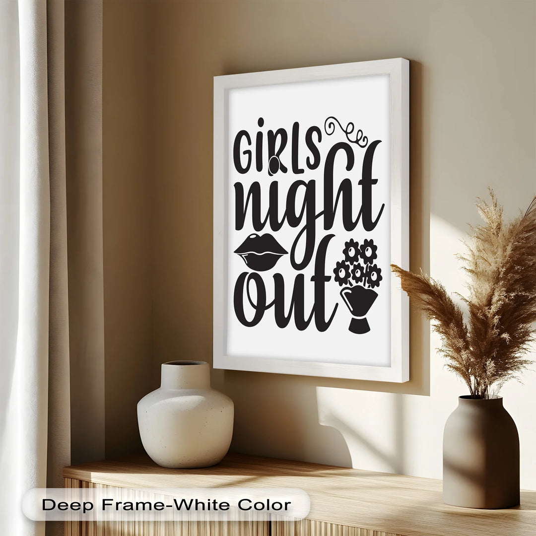 Girls Night Out – Typography Oil Painting - MyPhotoStation