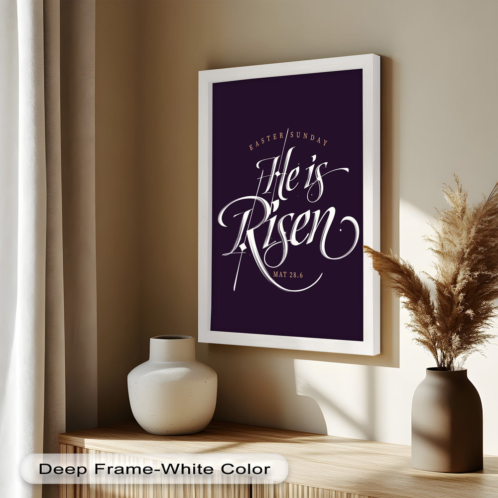 Elegant Religious Oil Painting – Modern Easter Sunday Wall Art
