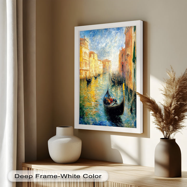 Venice Gondola Scene - Impressionist Oil Painting