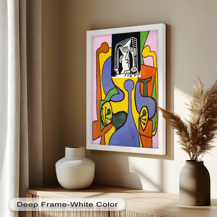 The Mask of Form – Bold Geometric Expression Picasso Oil Painting