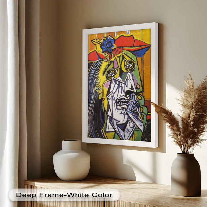 Woman in Anguish – Expressive Cubist Portrait Picasso Oil Painting