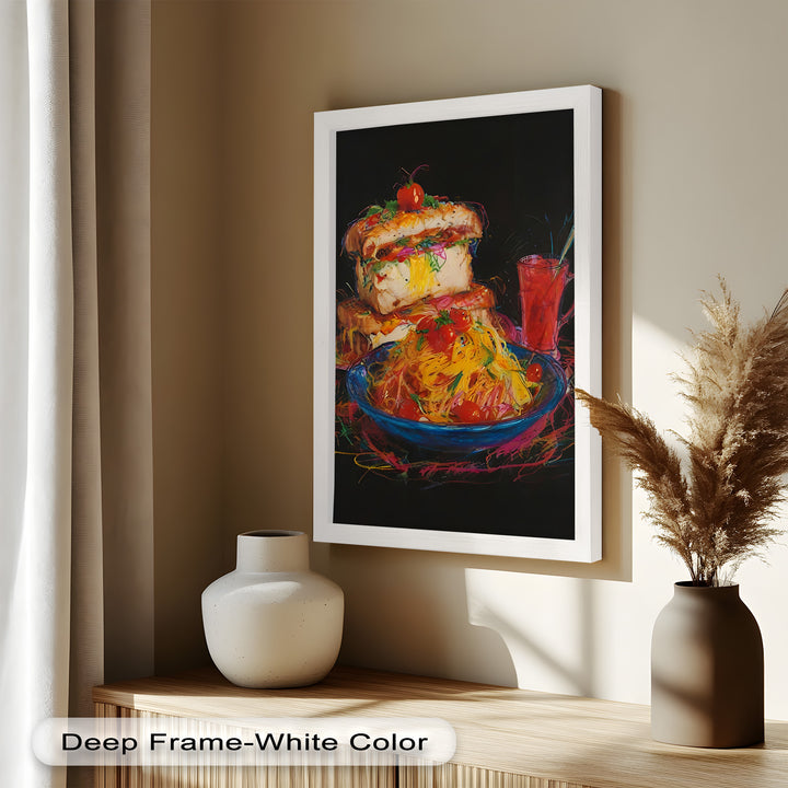 Gourmet-Sandwich und Pasta-Explosion - Food Painting