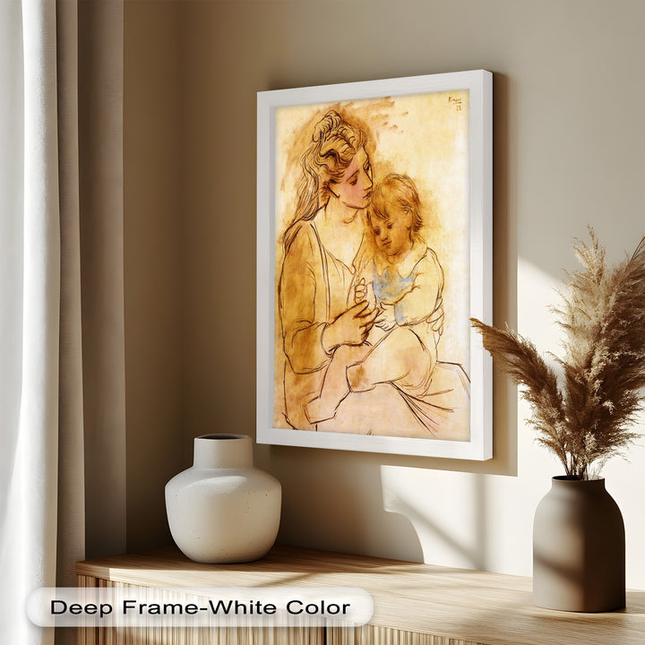 Tender Affection – Mother and Child Picasso Oil Painting