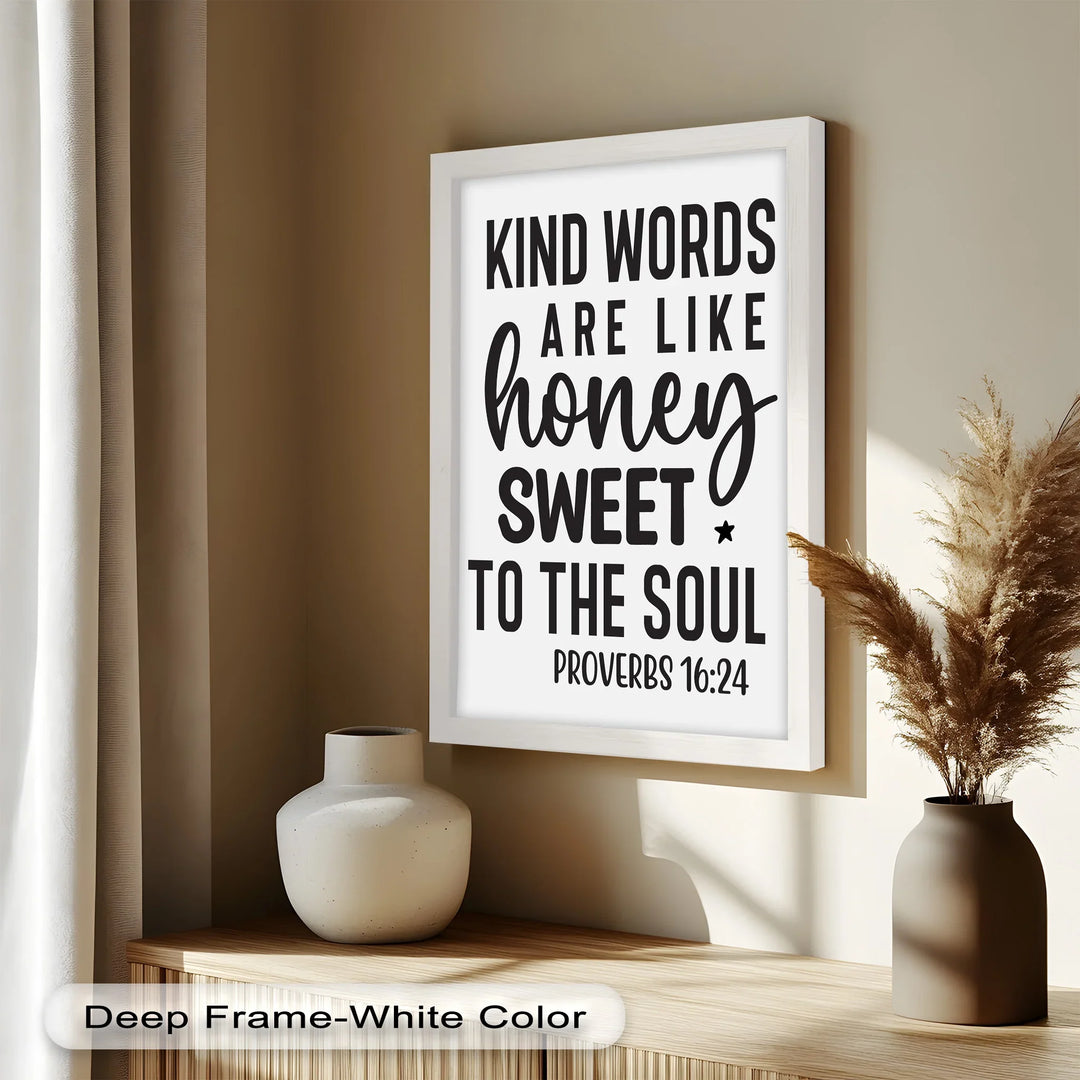 Kind Words Like Honey – Proverbs 16:24 Oil Painting - MyPhotoStation