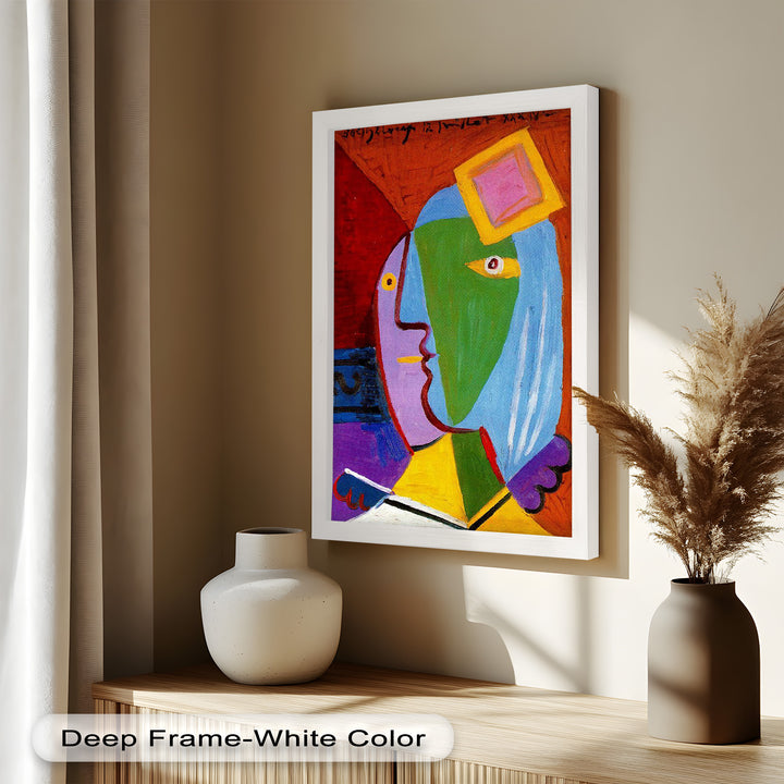 Vibrant Duality – Picasso-Inspired Abstract Oil Painting