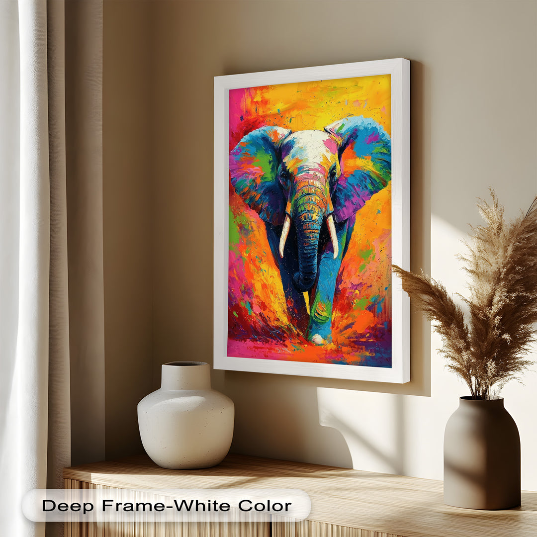 Color Explosion Elephant - Animal Oil Painting