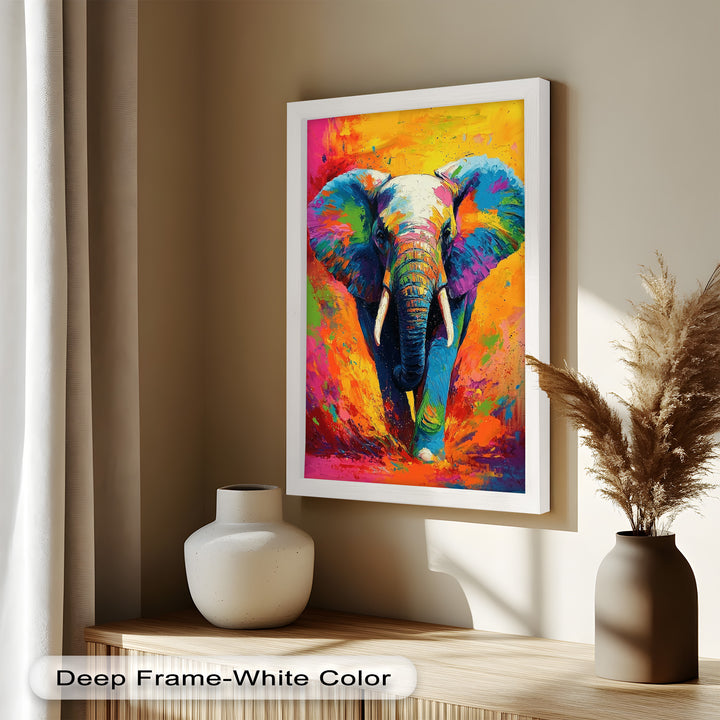 Color Explosion Elephant - Animal Oil Painting