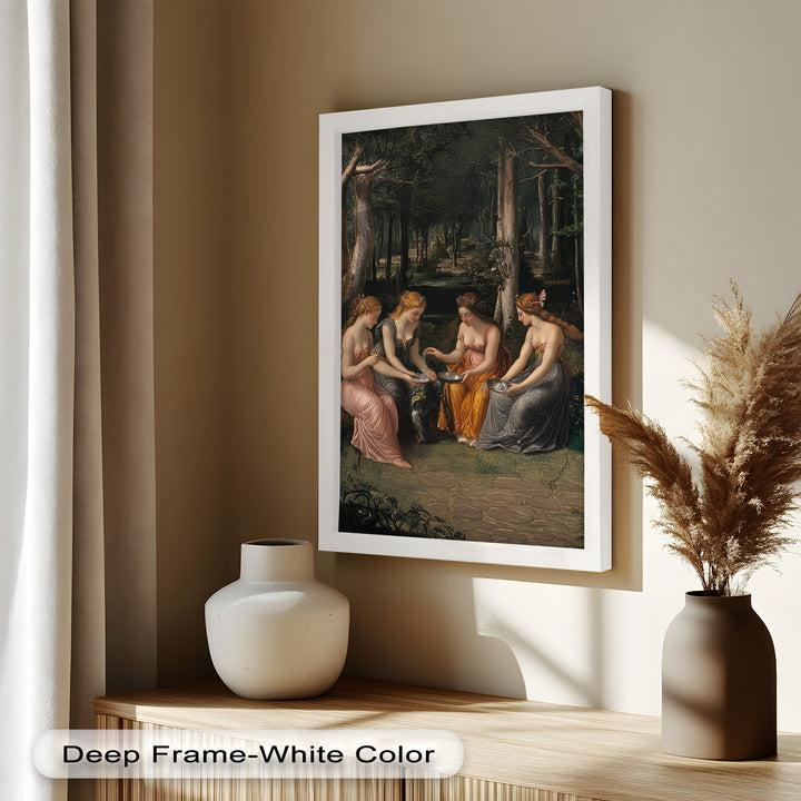 Forest Nymphs at the Spring – Mythical Gathering Oil Painting