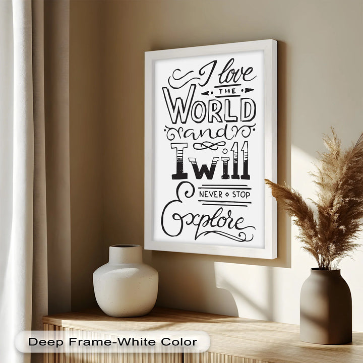 Adventure Typography Art – I Will Never Stop Explore Oil Painting - MyPhotoStation