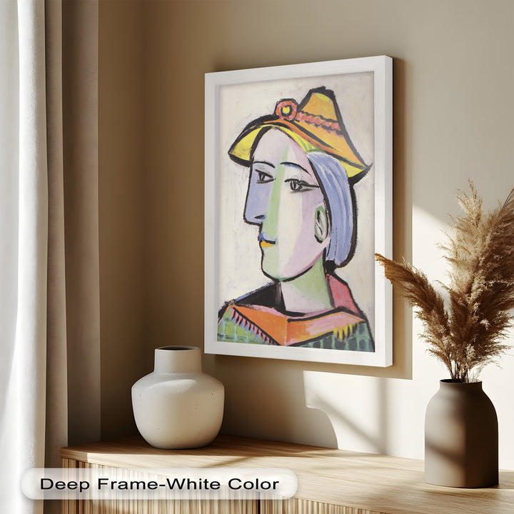 Tranquil Gaze – Picasso-Inspired Side Profile Oil Painting