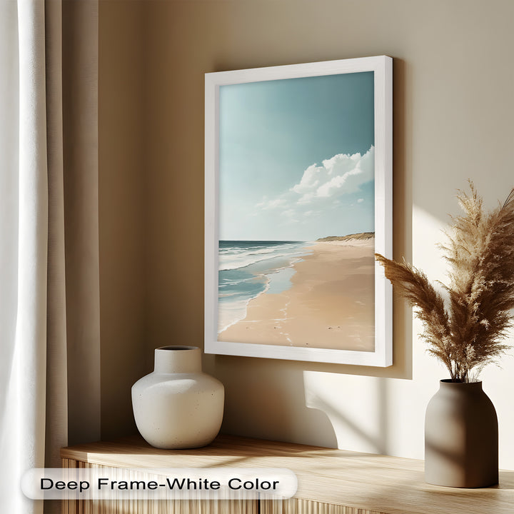 Endless Shoreline – Serene Seascape Oil Painting