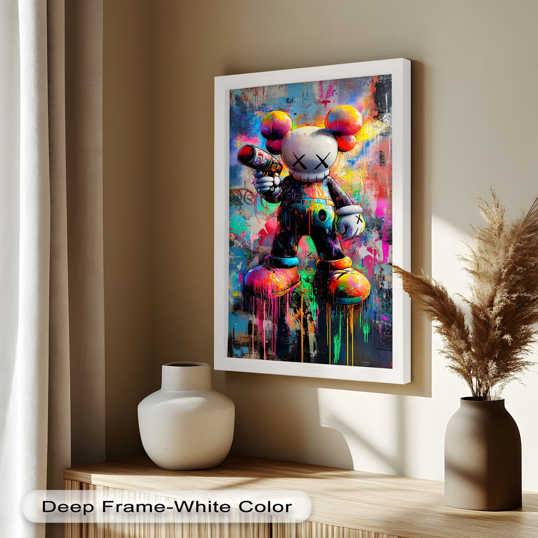 KAWS Street Blaster – Graffiti Pop Oil Painting