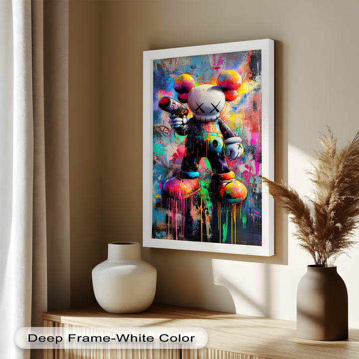 KAWS Street Blaster – Graffiti Pop Oil Painting