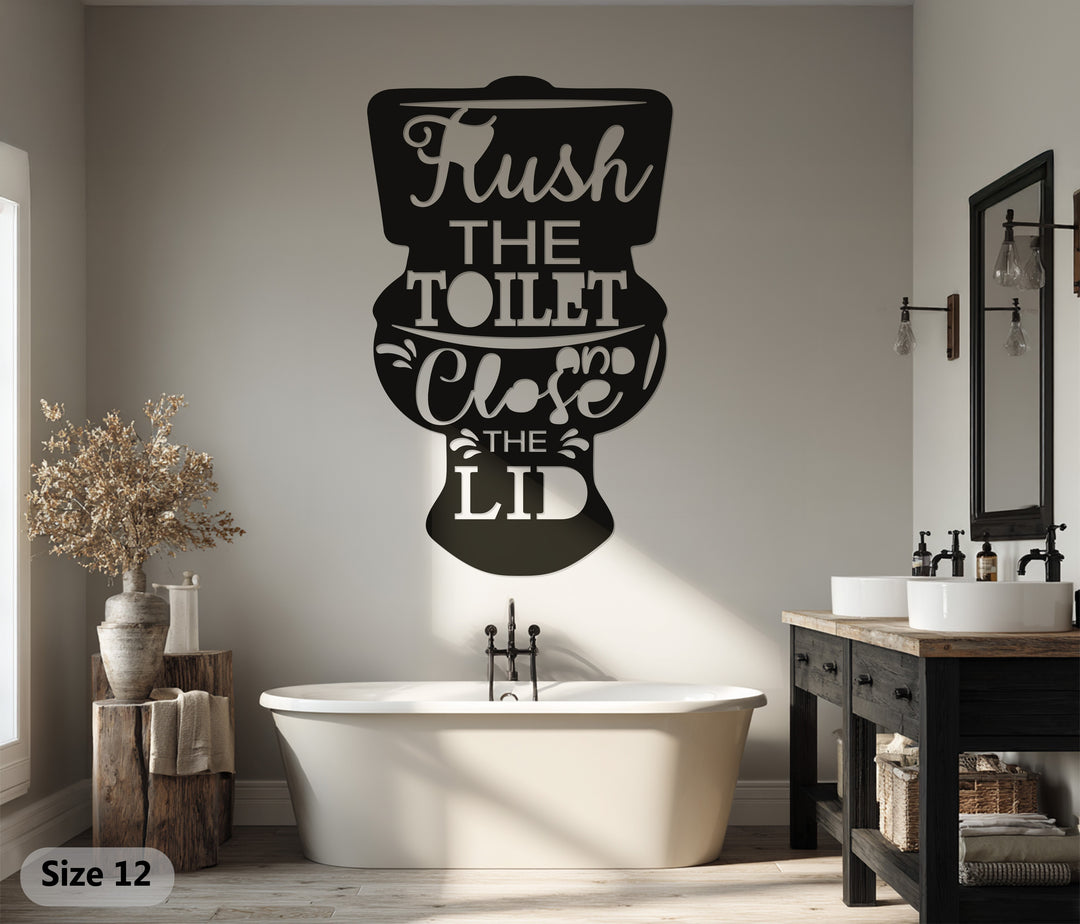 Modern restroom reminder wall decoration