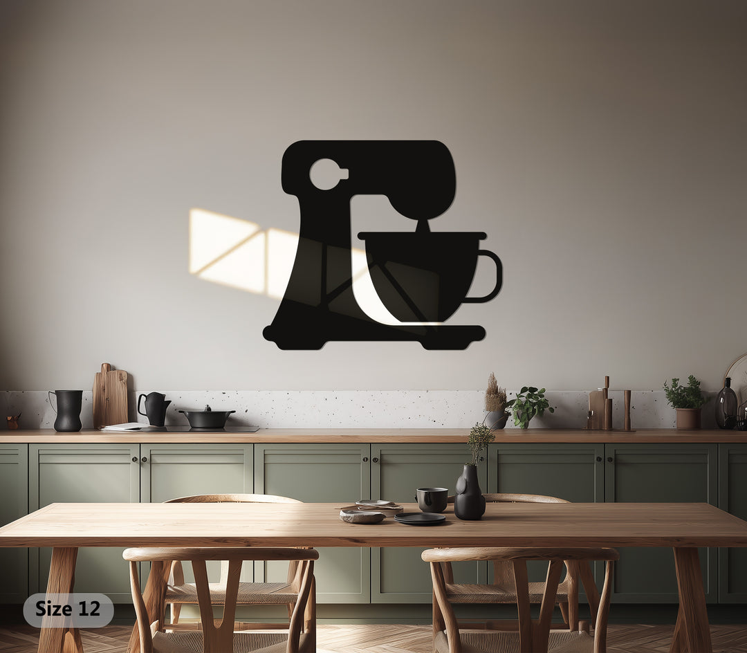 Coffee Maker Silhouette – Modern Kitchen Metal Wall Art