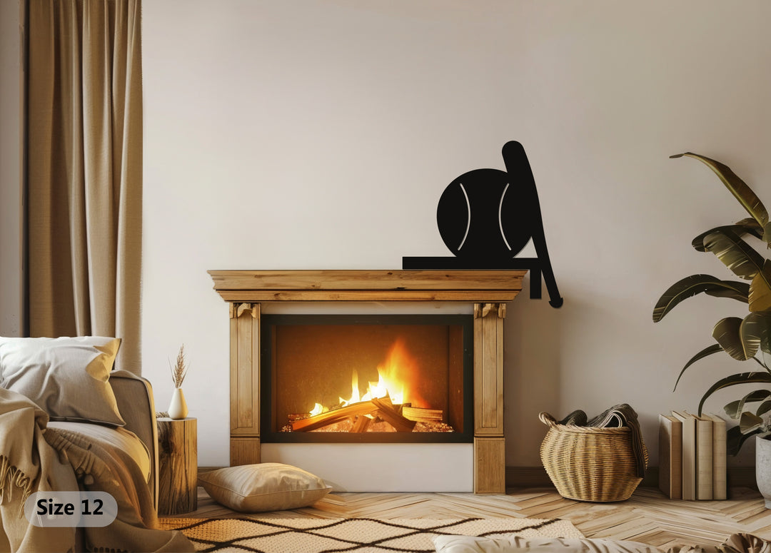 Home Run Spirit – Bate y pelota de béisbol Decoración De Pared Metal