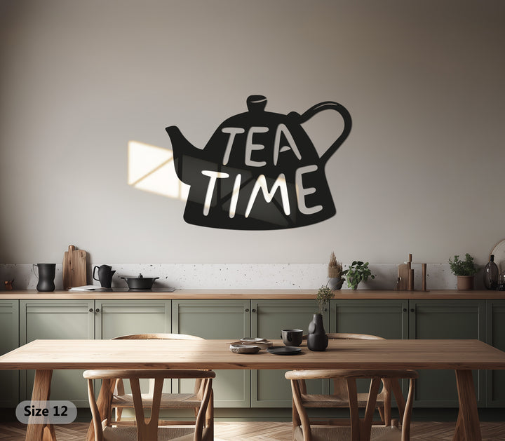 Minimalist metal art for tea lovers